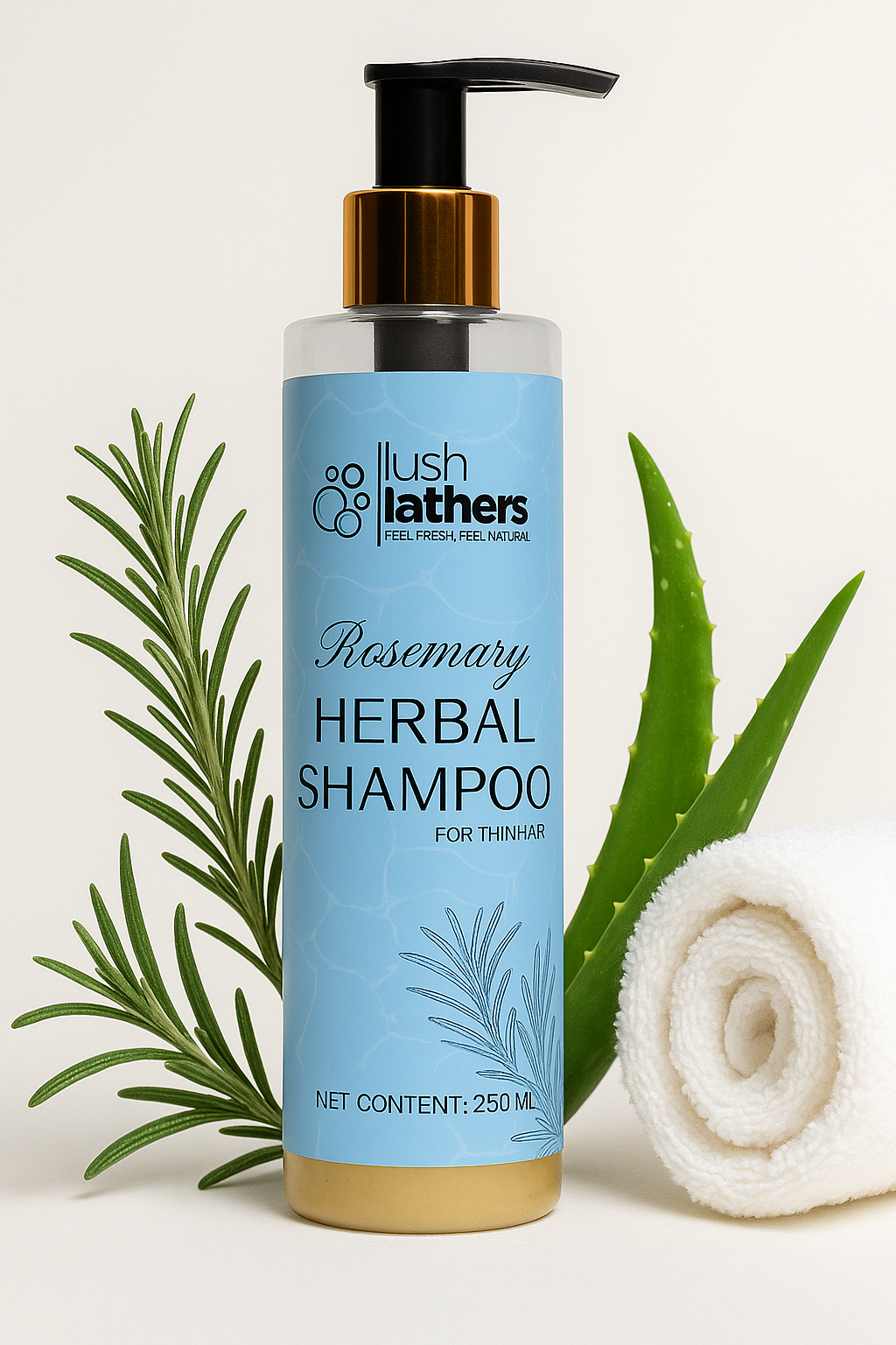 Organic Rosemary Herbal Shampoo for Strong, Healthy & Shiny Hair
